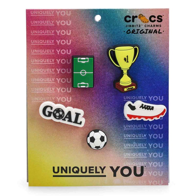 Ensemble de breloques Jibbitz SOCCER STAR - 5 pièces