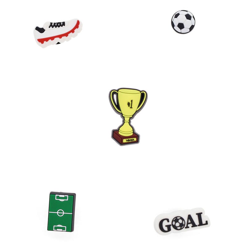 Ensemble de breloques Jibbitz SOCCER STAR - 5 pièces