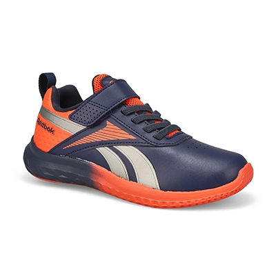Baskets à lacets Rush Runner 5.0, bleu marine vecteur/orange pompe, enfants