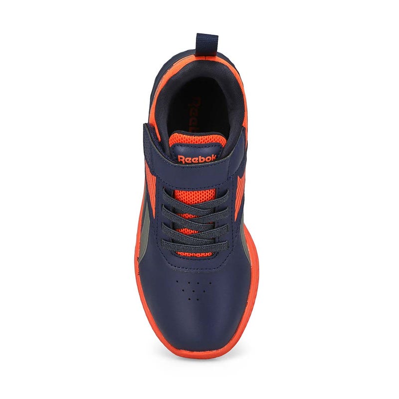 Kids Rush Runner 5.0 Lace Up Sneaker - Vector Navy/Pump Orange