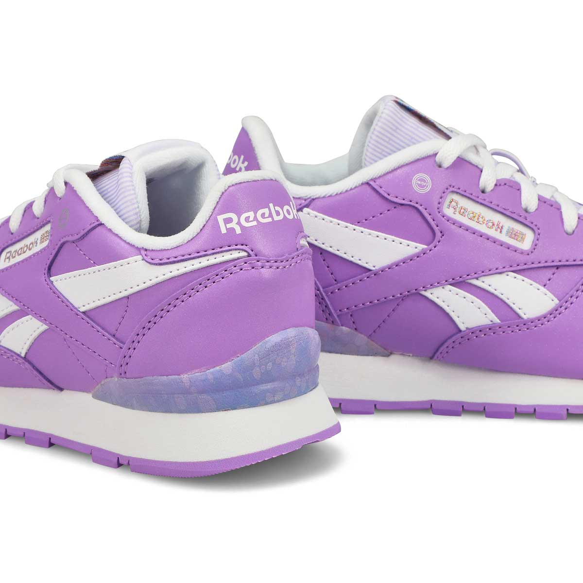 Baskets a lacets CL STEP N FLASH blanc violet nu