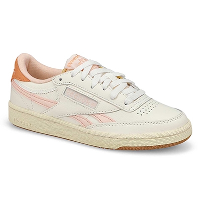 Lds Club C Revenge Vintage Lace Up Sneaker - Chalk/Bleached Peach/Sunkissed Orange