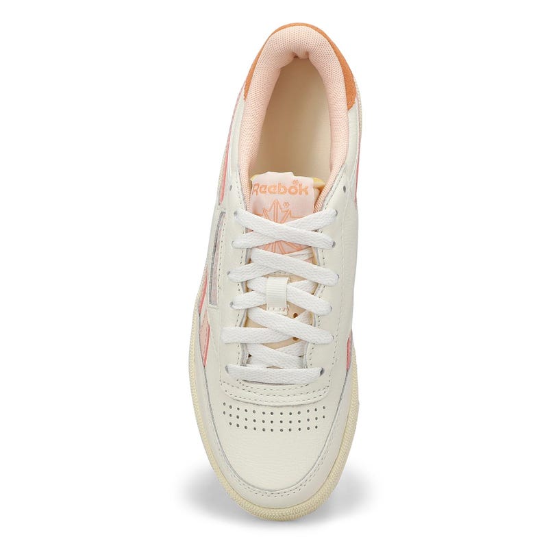 Women's Club C Revenge Vintage Lace Up Sneaker - Chalk/Bleached Peach/Sunkissed Orange