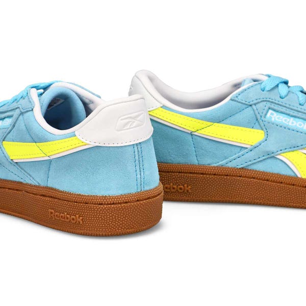 Women's Club C Grounds UK Lace Up Sneaker - Digital Blue/Solar Acid Yellow/Gum