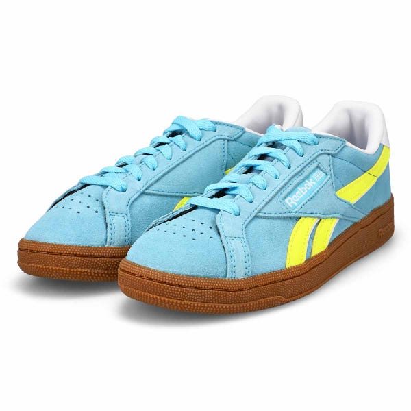 Women's Club C Grounds UK Lace Up Sneaker - Digital Blue/Solar Acid Yellow/Gum