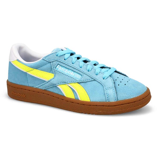 Women's Club C Grounds UK Lace Up Sneaker - Digital Blue/Solar Acid Yellow/Gum