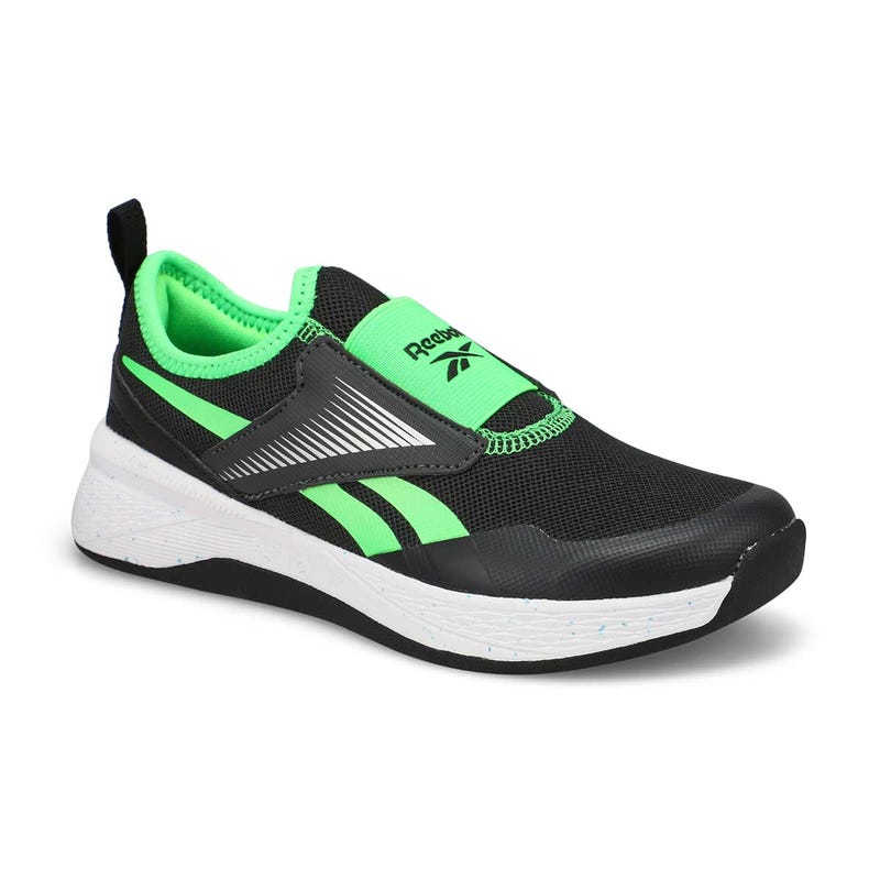 Kids'  Nano Play Slip-On Sneaker - Grey/Black/Solar Lime