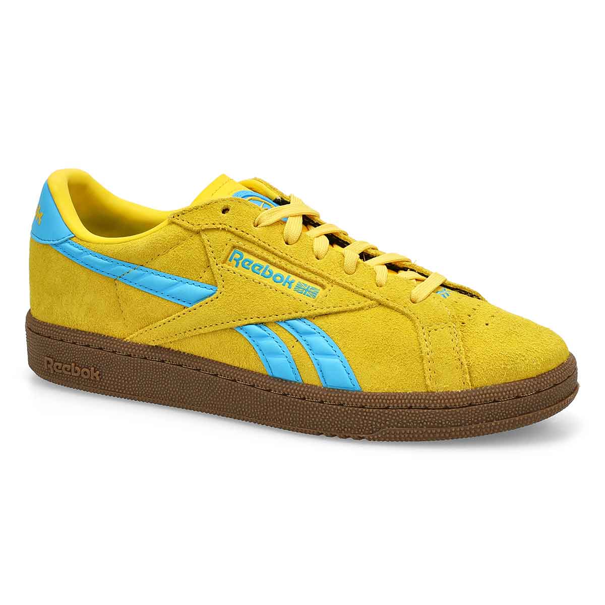 Lds Club C Grounds UK Lace Up Sneaker - Golden Haze/Future Cyan/Gum