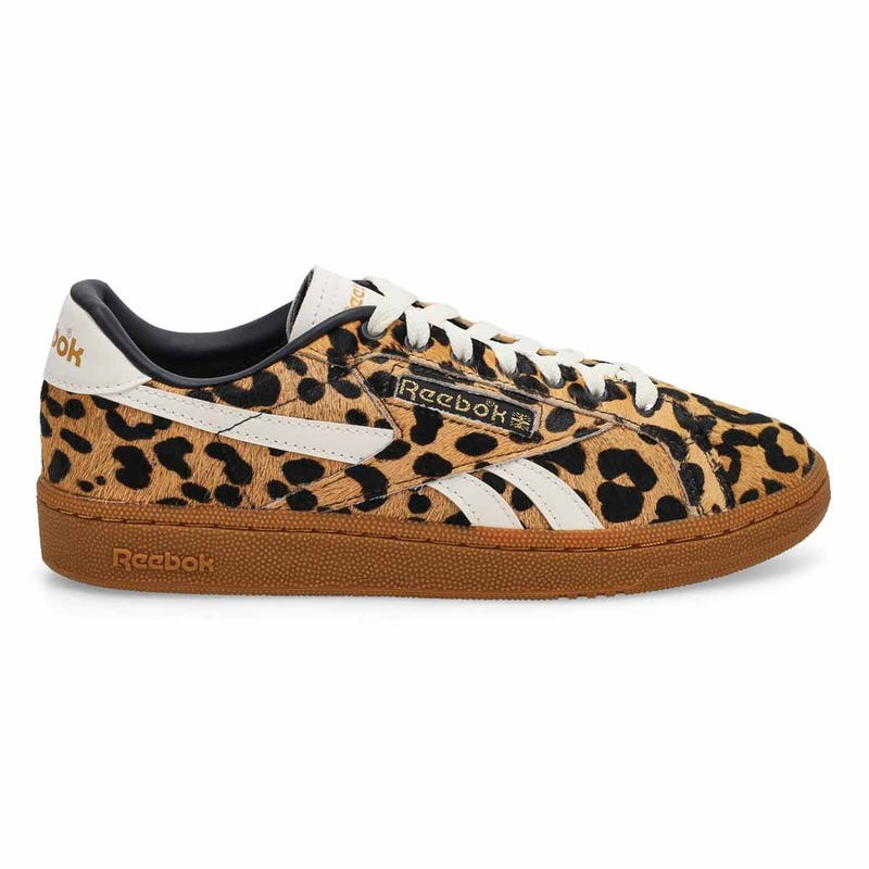 Baskets en poils de poney CLUB C GROUNDS UK, guépard/craie, femmes