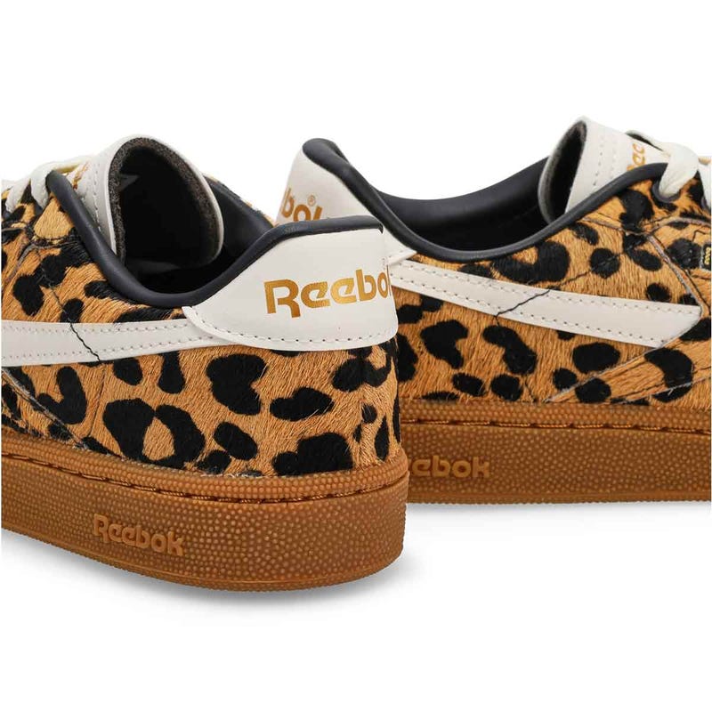 Baskets en poils de poney CLUB C GROUNDS UK, guépard/craie, femmes