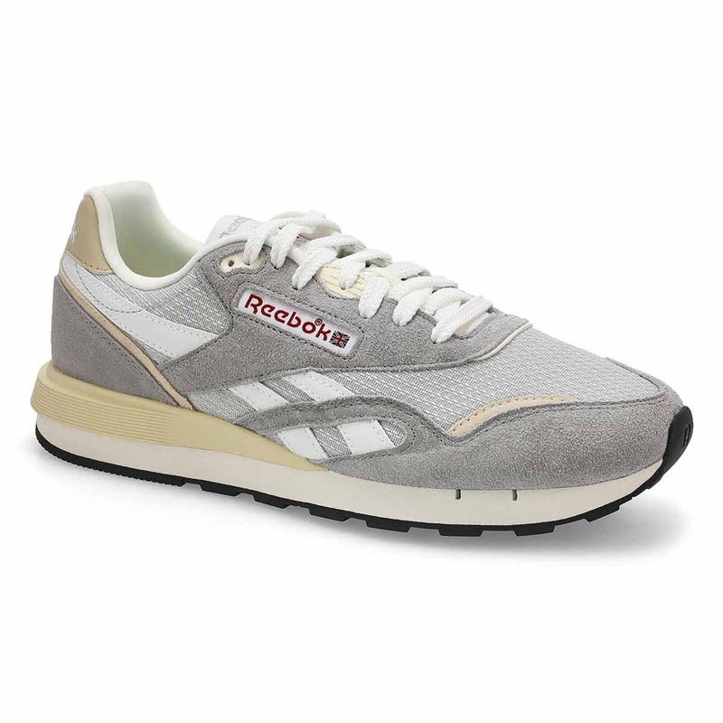 Men's Classic Nylon 89 Lace Up Sneaker- Grey1/Grey 2/Chalk