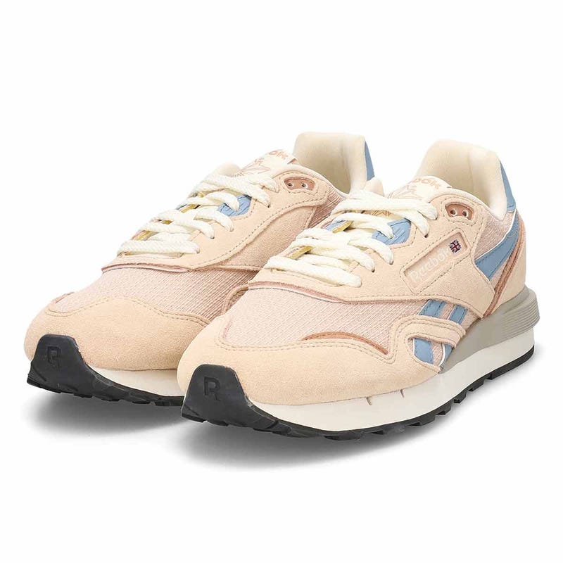Women's Classic Nylon 89 Lace Up Sneaker - Muted Clay/Pink Clay/Leisure Blue