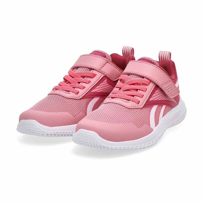 Girls'  Rush Runner Lace Up Sneaker - Dusty Rose/Studio Pink/White