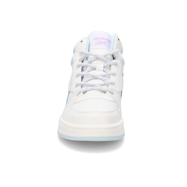 Girls'  Prime Mid 2.0 Lace Up Sneaker - White/Glass Blue/Digital Gleam
