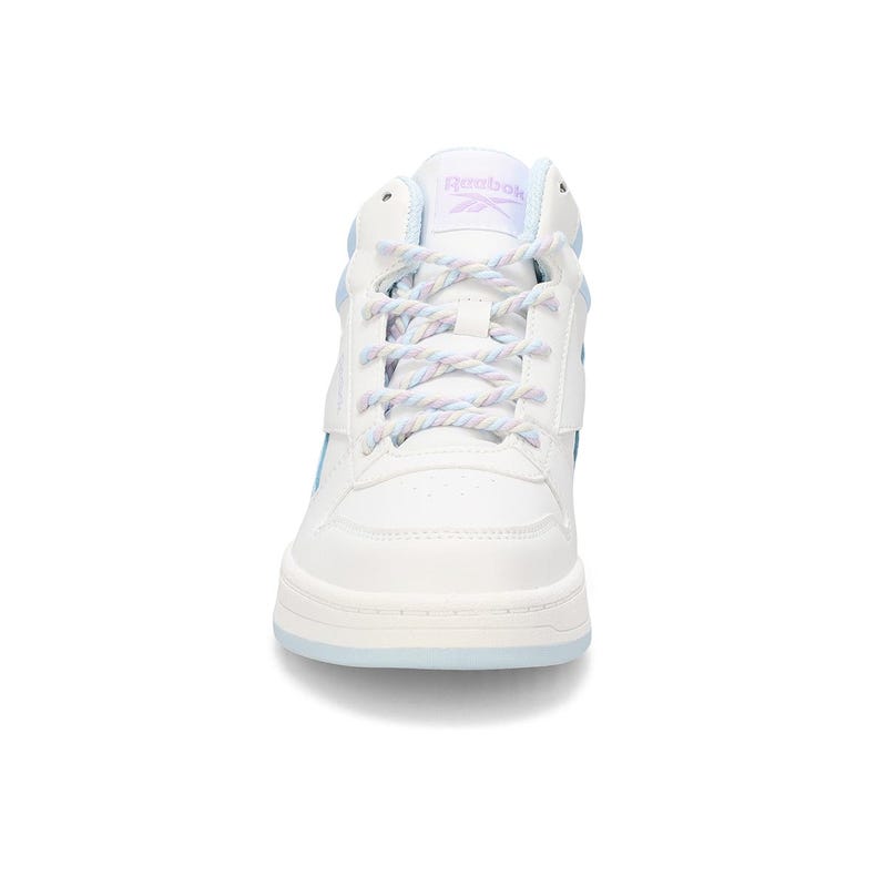 Girls'  Prime Mid 2.0 Lace Up Sneaker - White/Glass Blue/Digital Gleam