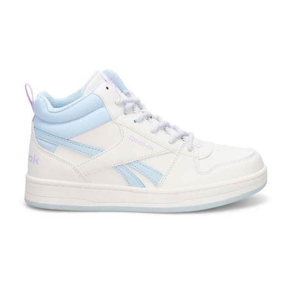Girls'  Prime Mid 2.0 Lace Up Sneaker - White/Glass Blue/Digital Gleam