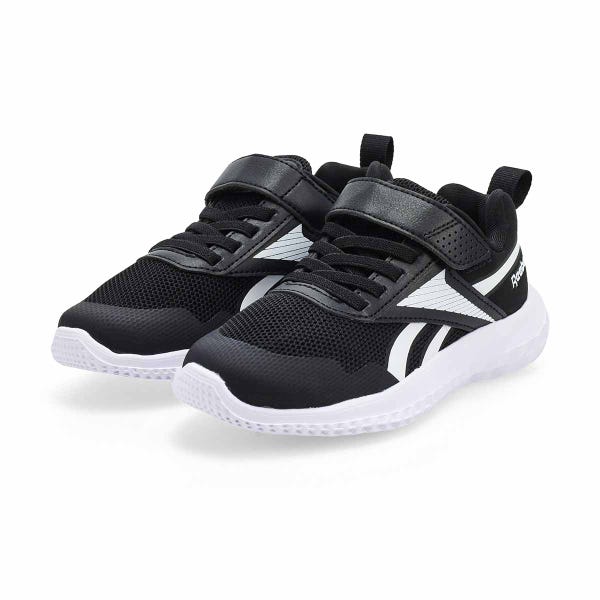 Kids'  Rush Runner Sneaker - Black/Black/White