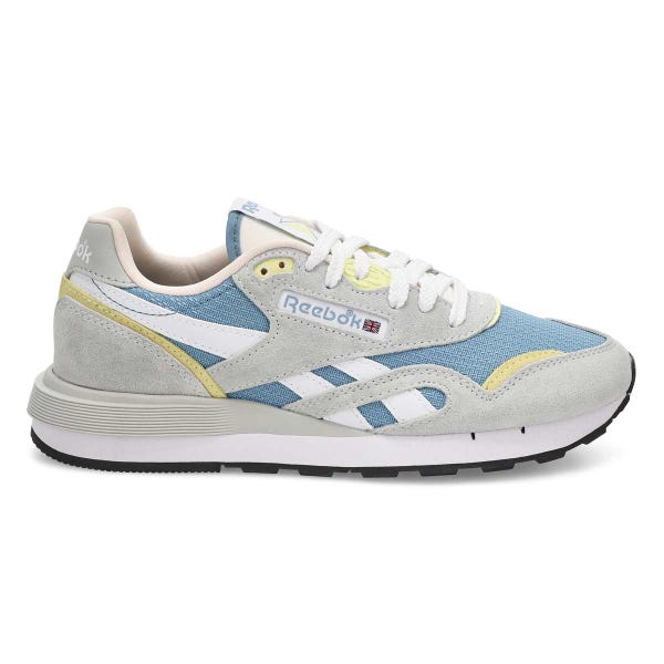 Women's Classic Nylon 89 Lace Up Sneaker - Moon/Leisure Blue/Grey