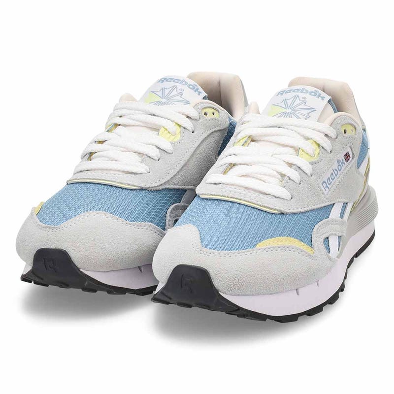 Women's Classic Nylon 89 Lace Up Sneaker - Moon/Leisure Blue/Grey