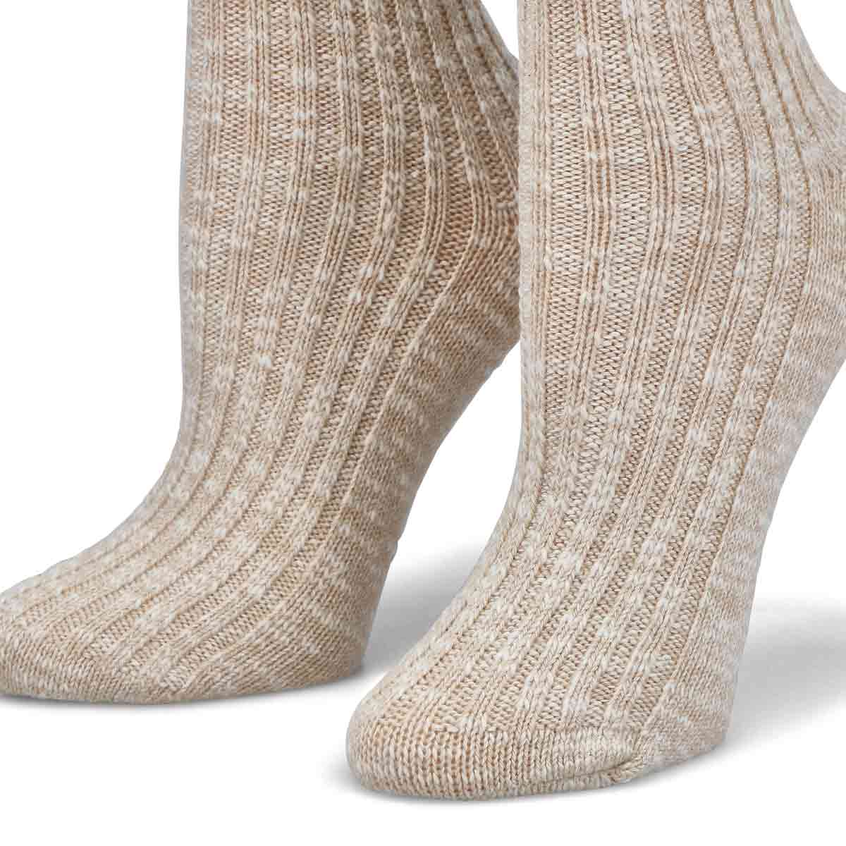 Chaussettes COTTON SLUB, beige/blanc, femmes