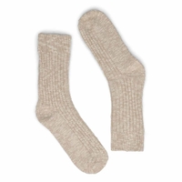 Chaussettes COTTON SLUB, beige/blanc, femmes