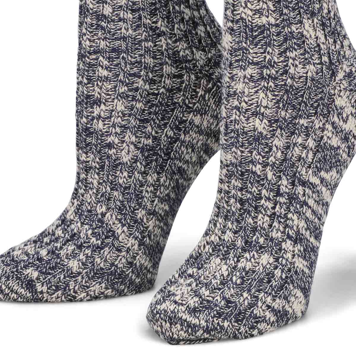 Chaussettes COTTON SLUB, bleu/blanc, femmes