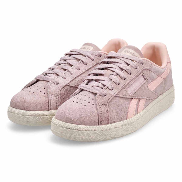 Women's Club C Grounds UK Suede Sneaker - Muted Mauve/Pure Pink/Chalk