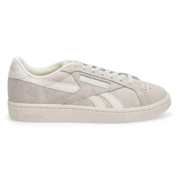 Women's  Club C Grounds UK Suede Sneaker - Soft Grey/Chalk