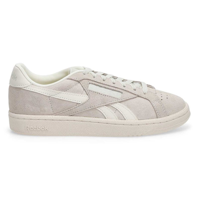 Women's  Club C Grounds UK Suede Sneaker - Soft Grey/Chalk