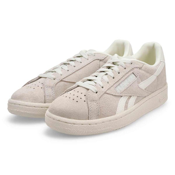 Women's  Club C Grounds UK Suede Sneaker - Soft Grey/Chalk