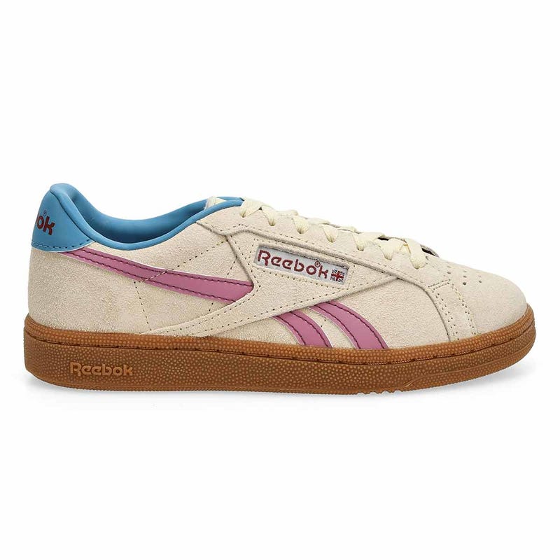 Women's  Club C Grounds UK Suede Sneaker - Aged Beige/Berry Chill/Gum