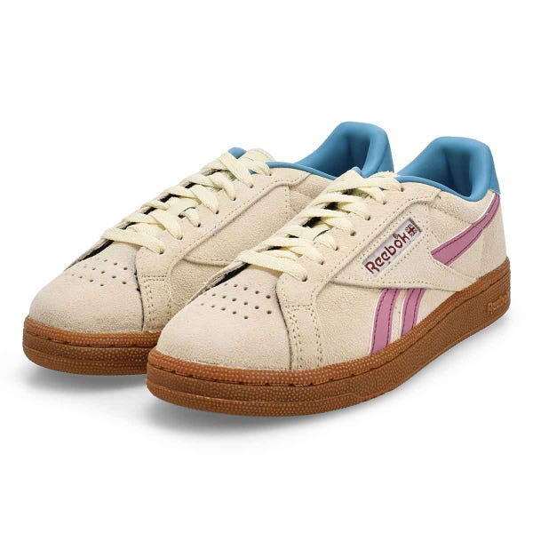 Women's  Club C Grounds UK Suede Sneaker - Aged Beige/Berry Chill/Gum