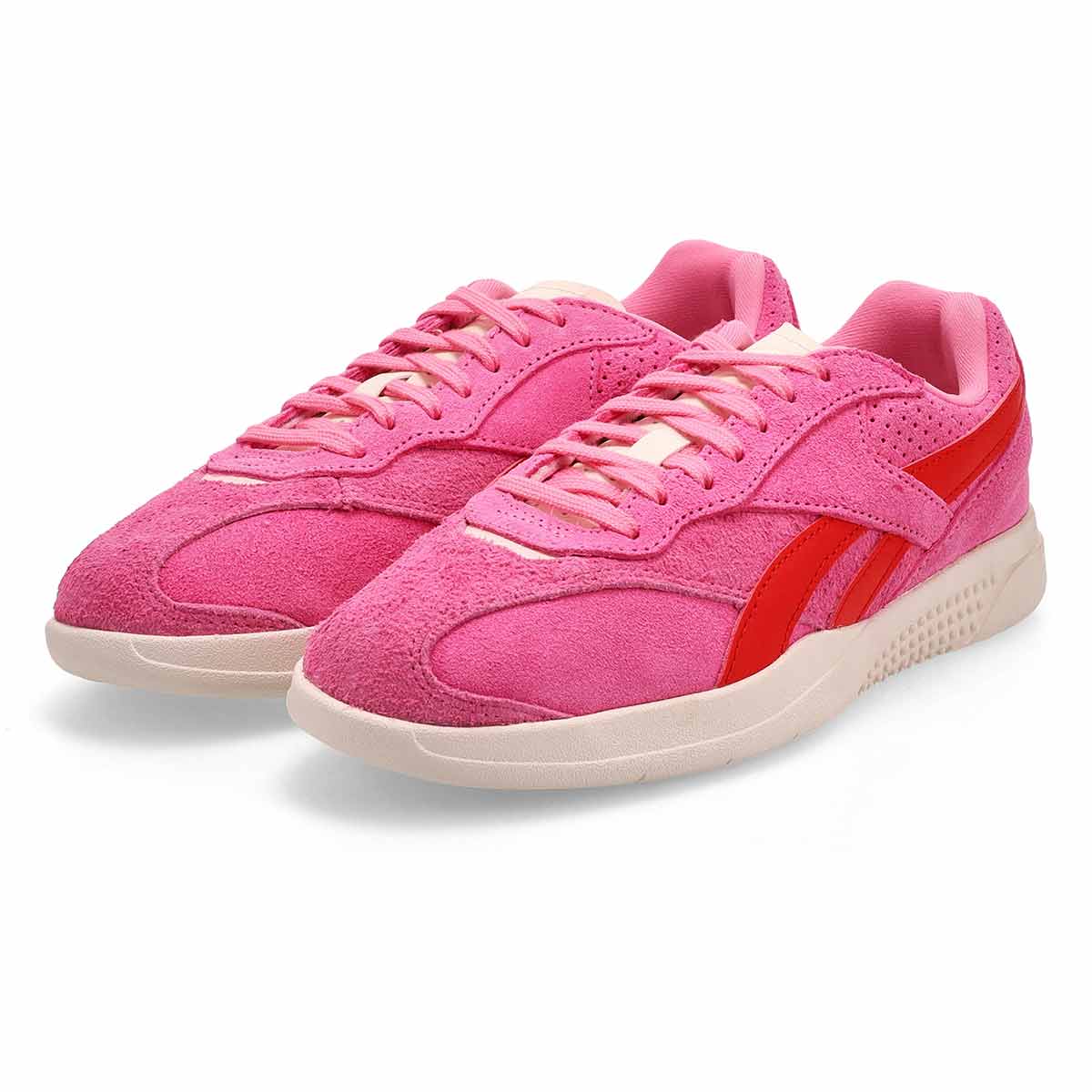 Baskets en sude HAMMER STREET, rose/craie/rouge s