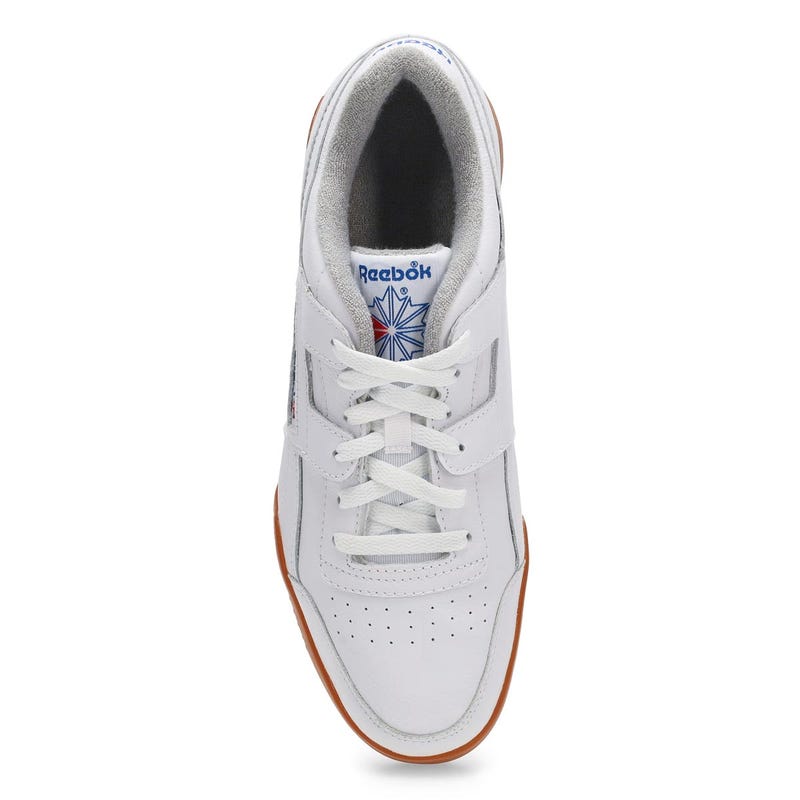 Baskets en cuir WORKOUT PLUS, blanc/bleu vecteur/résine, hommes