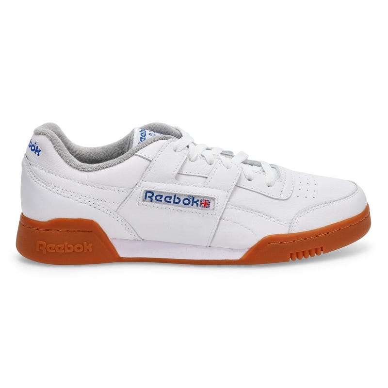Baskets en cuir WORKOUT PLUS, blanc/bleu vecteur/résine, hommes