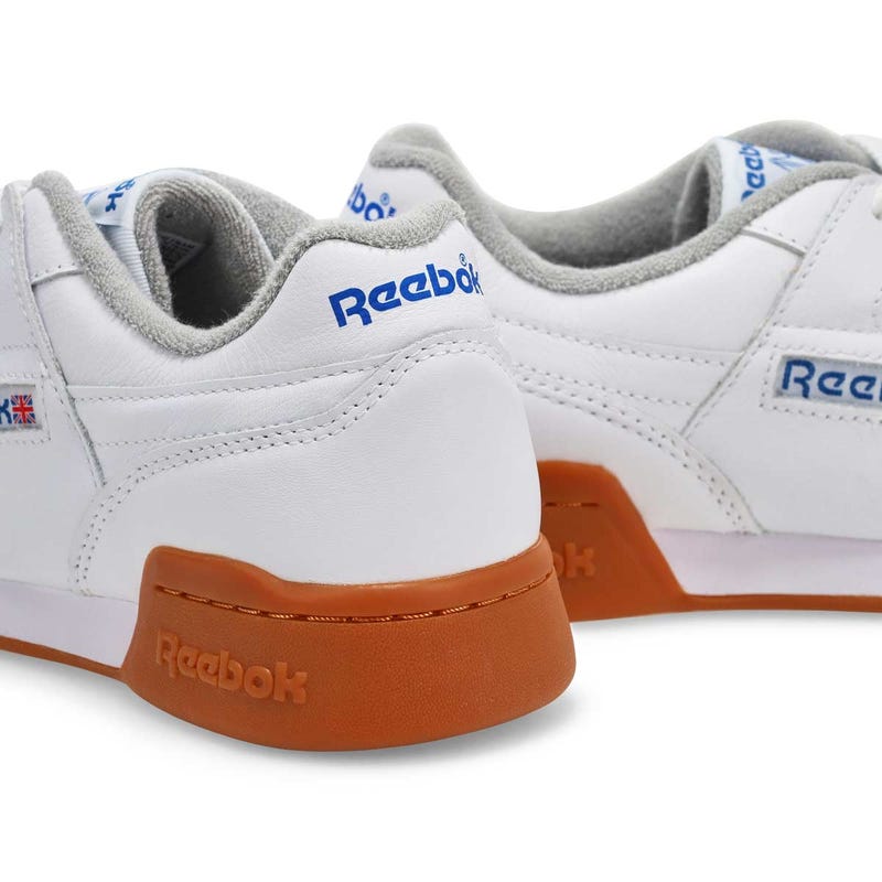 Baskets en cuir WORKOUT PLUS, blanc/bleu vecteur/résine, hommes