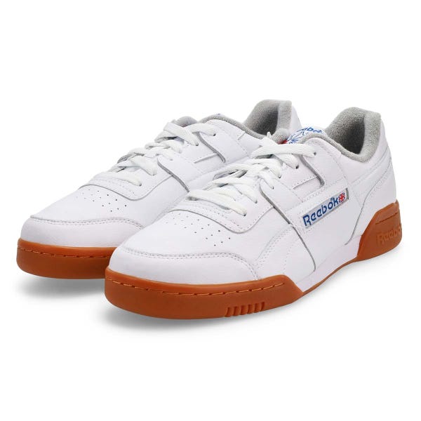 Baskets en cuir WORKOUT PLUS, blanc/bleu vecteur/résine, hommes