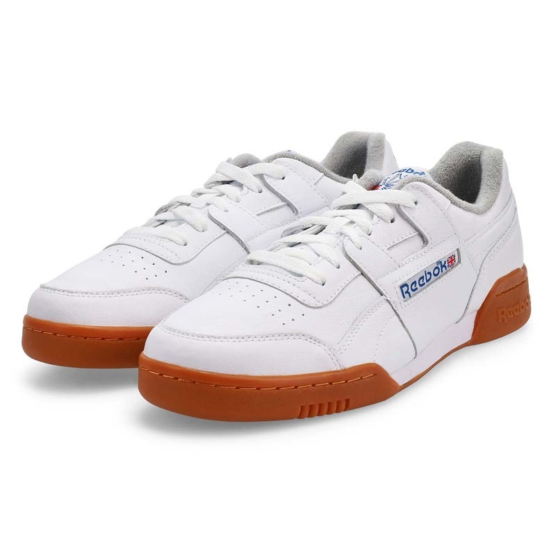 Baskets en cuir WORKOUT PLUS, blanc/bleu vecteur/résine, hommes