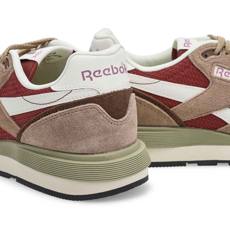 Men's Classic Nylon 89 Lace Up Sneaker - Grainy Grey/Blackberry/Chalk