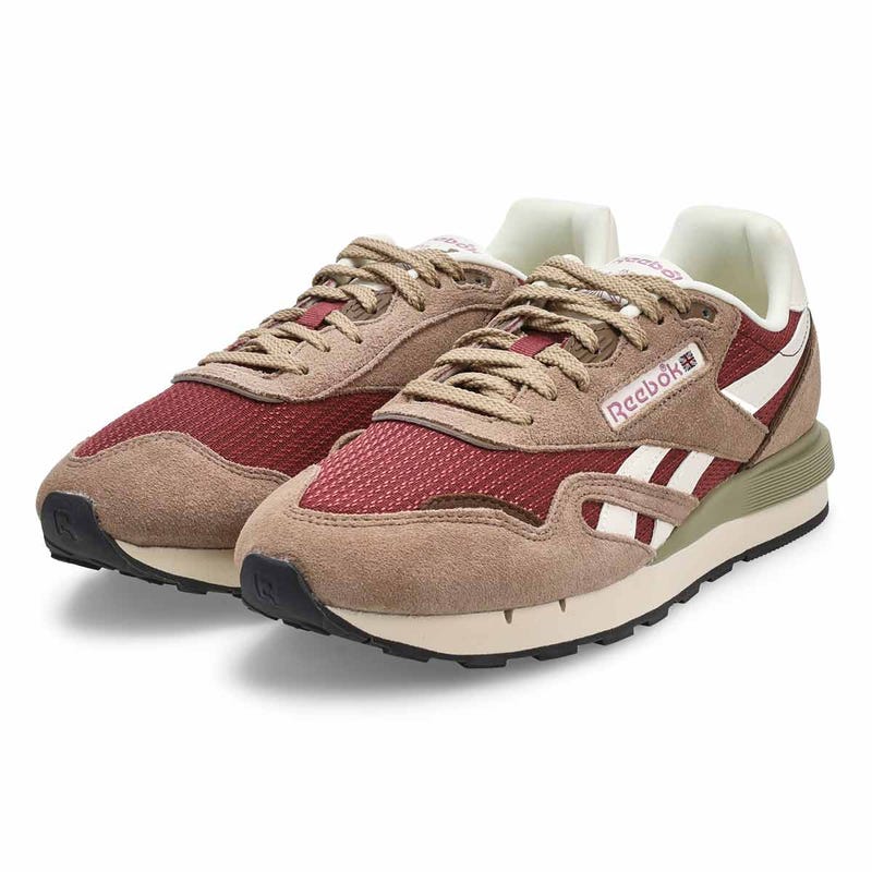 Men's Classic Nylon 89 Lace Up Sneaker - Grainy Grey/Blackberry/Chalk