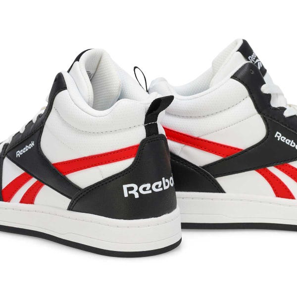 Kids'  Prime Mid 2.0 Lace Up Sneaker - White/Black/Vector Red