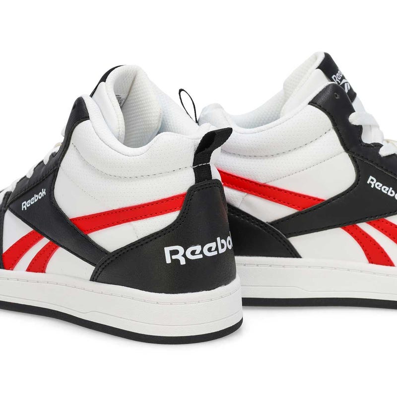 Kids'  Prime Mid 2.0 Lace Up Sneaker - White/Black/Vector Red