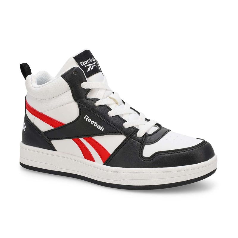 Kids'  Prime Mid 2.0 Lace Up Sneaker - White/Black/Vector Red