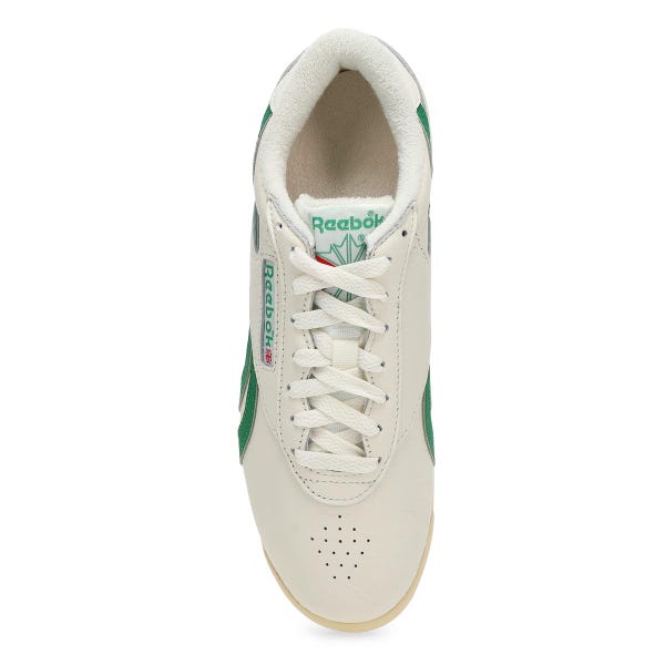 Women's  Freestyle Lo Leather Sneaker - Chalk/Glen Green/White