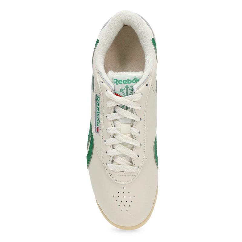 Women's  Freestyle Lo Leather Sneaker - Chalk/Glen Green/White