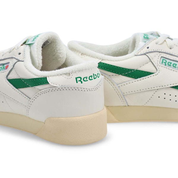 Women's  Freestyle Lo Leather Sneaker - Chalk/Glen Green/White