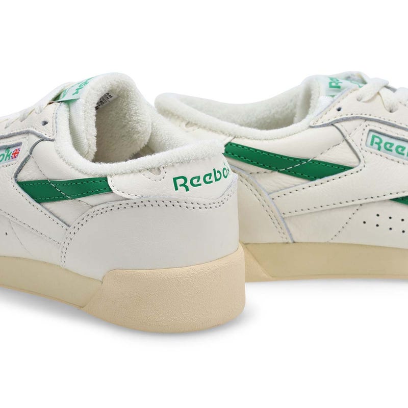 Women's  Freestyle Lo Leather Sneaker - Chalk/Glen Green/White