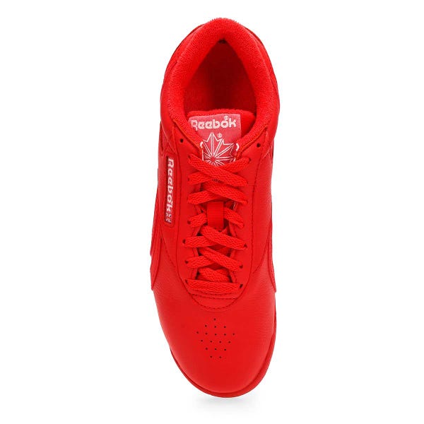 Women's Freestyle Lo Leather Sneaker - Vector Red