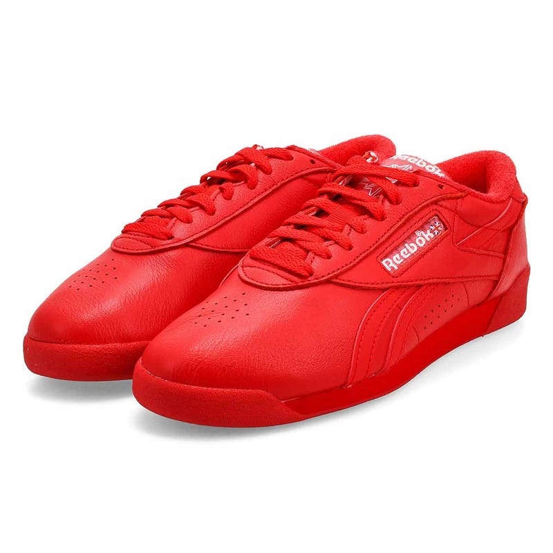 Women's Freestyle Lo Leather Sneaker - Vector Red