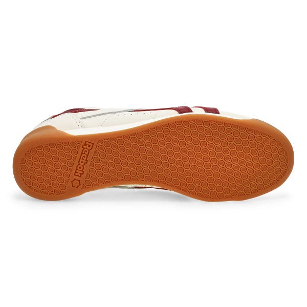 Women's Freestyle Lo Leather Sneaker - Chalk/Classic Burgundy/Gum